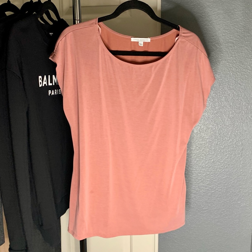 GREEN ENVELOPE Blouse w/ Button Details LARGE